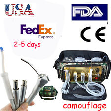 Us Portable Dental Turbine Unit Bag Air Compressor Suction Triplex Syringe 410w