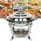 360 Rotate Chafing Dish Stainless Steel Full Size Buffet Catering Chafer Round