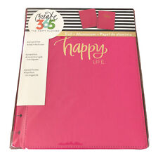 The Happy Planner Classic Size Snap In Hard Cover Happy Life Pink Withgold Foil