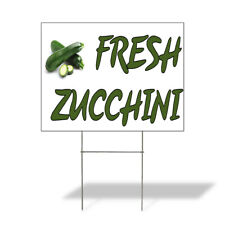 Weatherproof Yard Sign Fresh Zucchini Outdoor Advertising Printing Lawn Garden