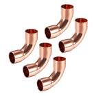 516-inch Id 90 Degree Copper Elbow Short-turn Copper Fitting For Plumbing 5pcs