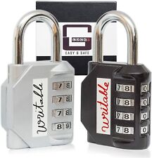 2 Pack Combination Lock 4 Digit Outdoor Waterproof Padlock For School Gym Locker