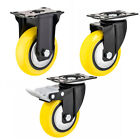 2 4 Pack Heavy Duty Swivel Plate Caster Wheels 3 4 5 Polyurethane Wheels Pu