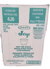 Dart 4j6 4 Oz Foam Cup Hot Or Cold Insulated Food Containers 1000 Ct