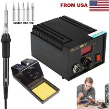 Electric Soldering Iron Station 75w Esd Lead Free Desoldering Rework With5pcs Tips