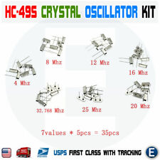Hc 49s Crystal Oscillator Quartz Resonator Kit 4 8 12 16 20 25mhz 32768khz