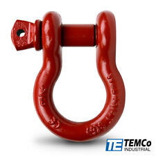 Temco Red 4 Ton D Ring Shackle 1 Pack Screw Pin Clevis Pin Diameter087