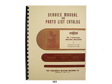 Cincinnati Milling Machine No 1 Toolmaster Service Manual Amp Parts List 665