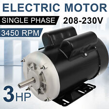 Electric Motor 3 Hp Single Phase 56 Frame 58 Shaft 3450 Rpm 60hz Tefc