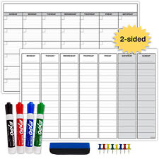 Laminated Dry Erase Calendar Large 24x36 Double Sided Weekly Amp Monthly Format