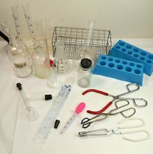 Vintage Test Tubes Bottles Flask Laboratory 31 Lot Scientist Chemistry Pyrex