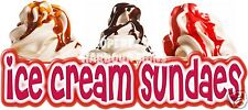 Ice Cream Sundaes Decal 18 Sundae Cart Concession Food Truck Restaurant Sticker
