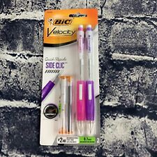 Bic Velocity Side Clic Mechanical Pencils Lead Erasers Medium 7mm