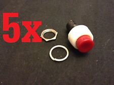 5x Latching Push Button Switch Dc Red 10mm Rohs Car Onoff Ds 450 On Off A5