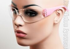 Erb Lucy Pink Frame Clear Lens Safety Glasses Womens Z87 17958