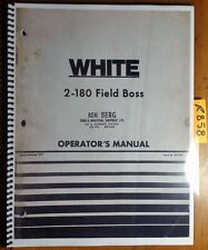 Wfe White 2 180 Field Boss Tractor Owners Operators Manual 432 446 1277