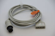 New Aami 6 Pin Ecg Cable 5 Lead Din Criticare Datascop Welch Allyn Us Seller