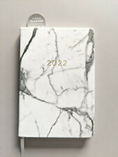 Eccolo 2022 White Marble Weekly Planner Soft Leatherette Cover 55 X 725 Inches