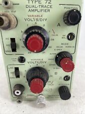 Vintage Tektronix Type 72 Dual Trace Amplifier Plug In Parts Or Repair