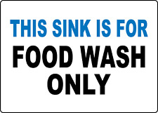 This Sink Is For Food Wash Only Business Industrial Adhesive Vinyl Sign Decal
