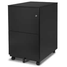 Aurora Fc 102bk Modern Soho Design 2 Drawer Metal Mobile File Cabinet Black