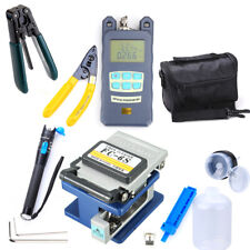 1 Set Fiber Optic Ftth Kit With Fc 6s Cutter Cleaver Optical Power Meter Visual
