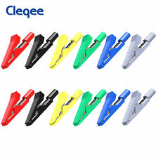 Cleqee Insulated Alligator Clips Electrical Crocodile Clamps For 2mm Test Probes