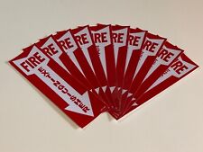 Lot Of 10 Self Adhesive Vinyl Fire Extinguisher Arrow Signs4 X 12 New