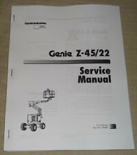 Genie Z 4522 Z 45 22 Aerial Boom Man Lift Service Shop Repair Manual Book