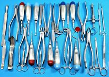 New German 32 Pc Oral Surgery Dental Extracting Elevators Forceps Instrument Kit