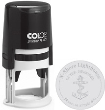 Colop Printer R40 Stamper With Personalised 40mm Self Inking Circle Round Stamp