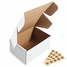 Eupako 6x4x3 Corrugated Box Mailers 25 Pack White Cardboard Small Shipping B