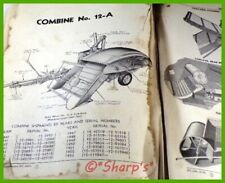 John Deere 12a Combine Parts Catalog Pc356 Genuine Original 1955 Version