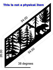 Staircase Railing Panel Bear Eagle Cnc Vector Plasma Router Laser Cut Dxf Files