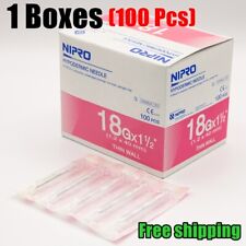 Nipro Hypodermic 18g X 15 Thin Wall Stainless Steel Size 12 X 40 Mm 100pcs