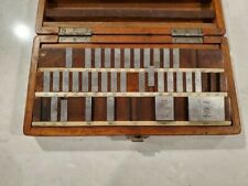 Vintage Starrett Webber Gage Block Set Some Missing Gages Wooden Case 1969