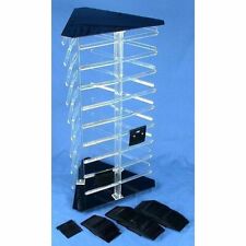 3 Sided Rotating Revolving Jewelry Display Stand With 100 2 Black Earring Cards