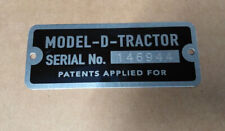 John Deere Model D High Quality Aluminum A Serial Number Tag Plate