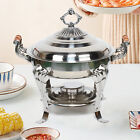 Round Chafing Dish Full Size Chafer Buffet Set Mirrored Finish Stainless Steel