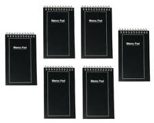 3 X 5 Spiral Note Padbookmemo Pack Of 6 Black Cover Lined 50 Sheets Each