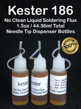 4436ml 15oz Kester 186 Rma No Clean Liquid Rosin Flux Needle Tip Bottles