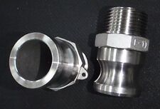 Stainless Steel Cam Lock Adapter 1 Male 1 Npt Male Nipple Cl24 100