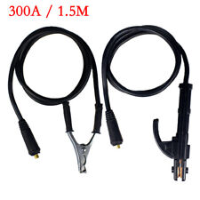 300amp Welding Earth Clamp Ground Stick Welder Cable For Mma Arc Igbt Machine Us