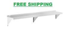 12 X 84 Commercial Stainless Steel Nsf Wall Shelf 340 Lbs Capacity 18 Gaug