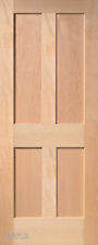 4 Panel Flat Mission Shaker Stain Grade Maple Solid Core Interior Wood Doors