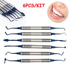 6pcskit Dental Composite Resin Filling Spatula Titanium Plated Head Repair Tool