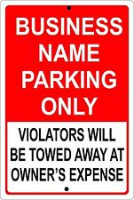 Personalized Business Parking Sign Aluminum No Rust Custom Metal Sign 8 X 12
