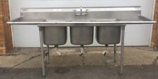 3 Bay Stainless Steel Sink With Faucet
