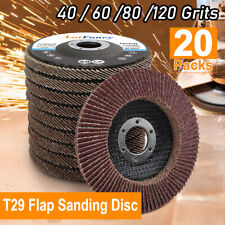 20pcs 40 60 80 120 Grit Assorted Sanding Grinding Wheels 45 Inch Flap Discs T29