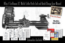 Atlascraftsman 12 Metal Lathe 10107403 Service Manual Parts Lists Schematics